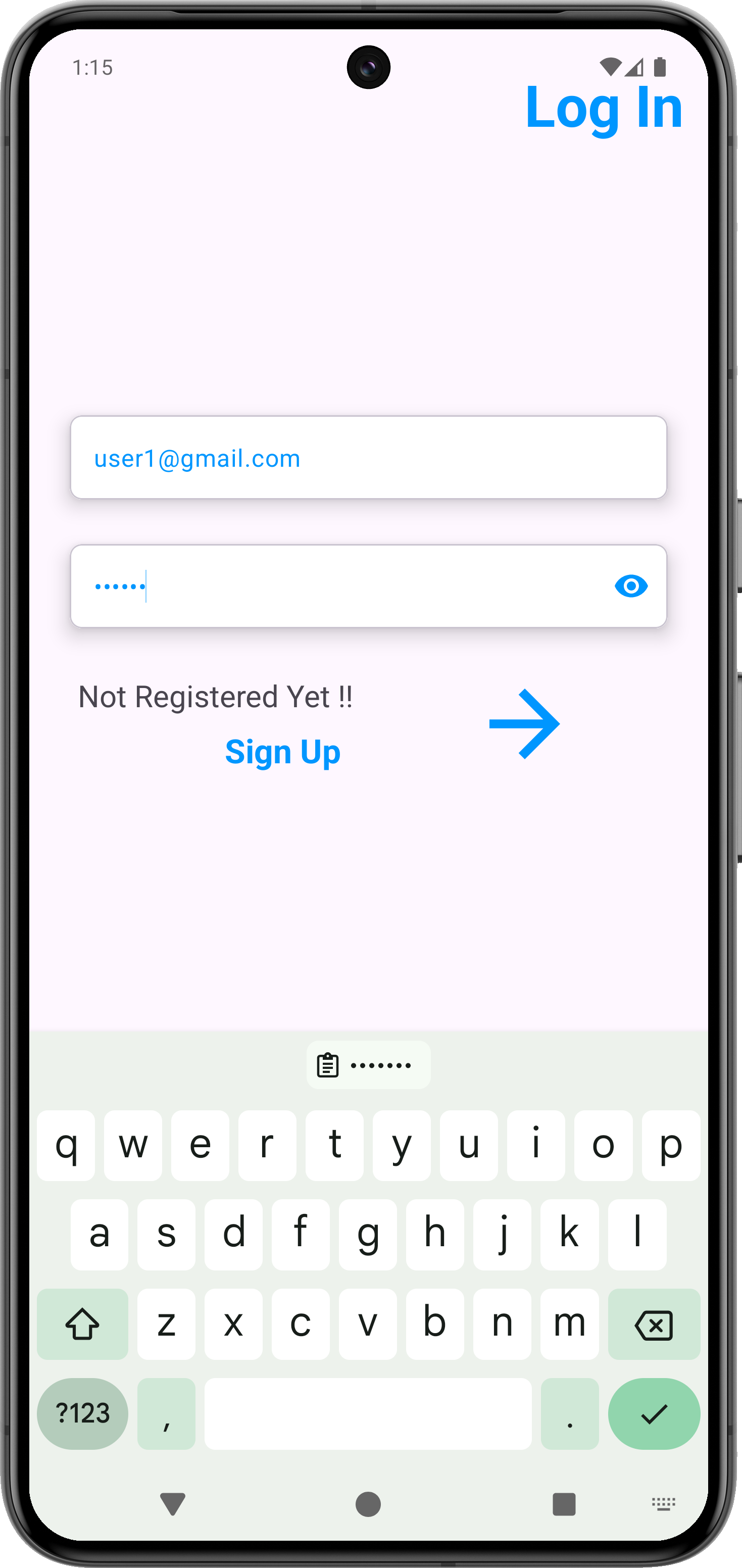 Login Screen